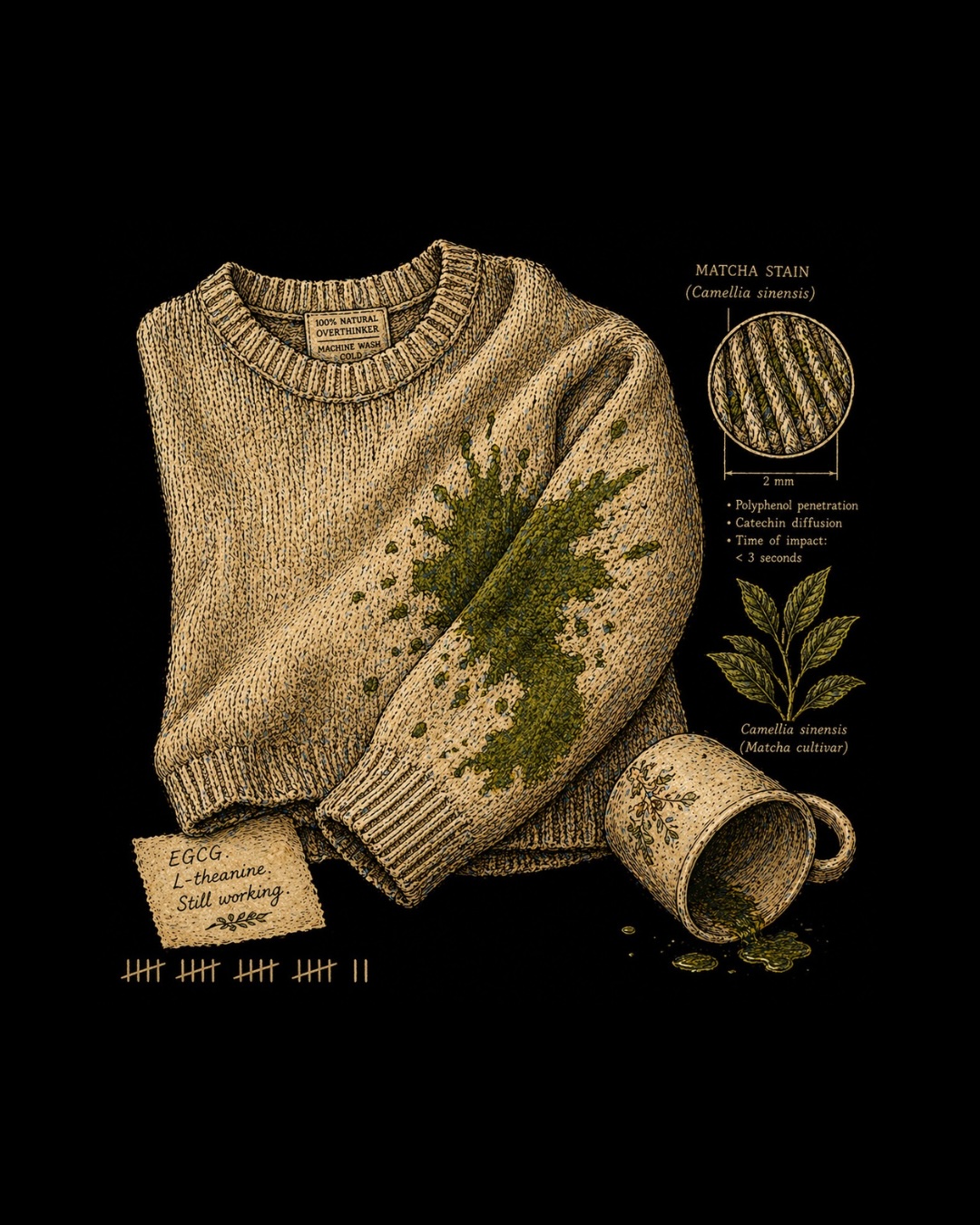 Tea on My Jumper illustration